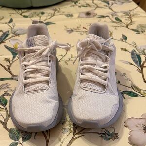 White and gray Reebok Athletic Sneakers, size 7